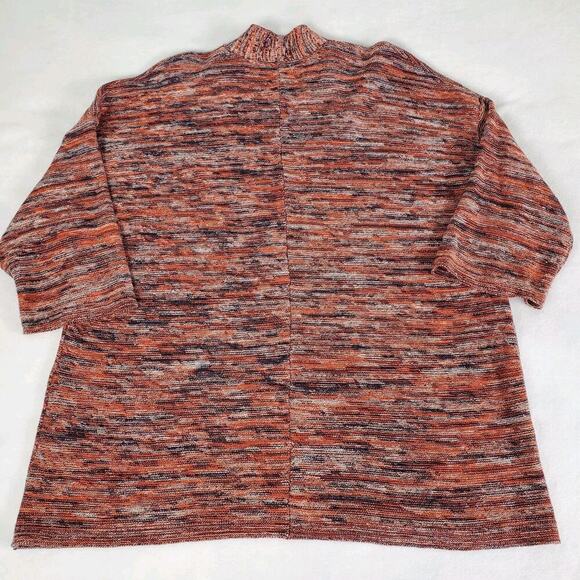 J. Jill Pure Jill Oversized Sweater Size Petite XS Space Dye V Neck Wide Sleeve - Picture 3 of 7